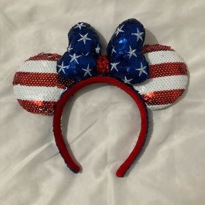 Disney American Flag Minnie Ears Headband